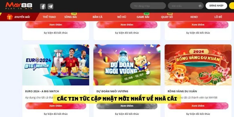 Các tin tức cập nhật mới nhất về nhà cái